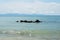 Rocky reefs stones outcrops in the sea.