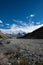 Rocky river tundra along the Icefields Parkway in the Canadian Rockies, Jasper National Park