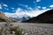 Rocky river tundra along the Icefields Parkway in the Canadian Rockies, Jasper National Park