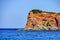 Rocky scenery around eastern Alonissos island, as seen during boating in Alonissos island, Greece