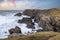 Rocky Scotish coastline near Mangersta, Isle of Lewis, UK