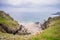 Rocky Sea Shore In Rhossili, Wales Coast Path