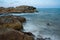 Rocky seascape in Ras Alhad, Oman