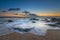 Rocky seascape sunrise in Sandy Hook, NJ