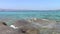 Rocky seashore in Naxos island