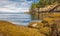 Rocky seashore in the Pacific rim National Park in Vancouver Island BC, Canada. Beautiful seaside landscape