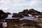 Rocky seashore with waves at Port Macquarie Australia