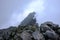 rocky sharp mountain tops in Tatra mountains in Slovakia