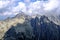 rocky sharp mountain tops in Tatra mountains in Slovakia