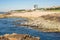 Rocky shore city bay landscape view cove Oporto Porto