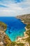 The rocky shore of Kampi, Zakynthos island