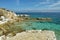 Rocky shore in Kassiopi, Greece