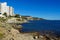 Rocky shore of the Mediterranean sea in Spain