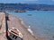 The rocky shore near Aigio, Greece on the Corinthian Gulf