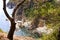 Rocky shore near Tossa de Mar, Costa Brava, Spain.