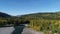 Rocky Shore, River and Cabins