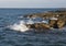 Rocky shoreline of Adriatic Sea at Borgo Ignazio Resort, Savelletri di Fasano