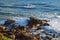 Rocky shoreline below Heisler Park, Laguna Beach, CA