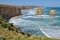 Rocky shoreline on the Great Ocean Road, Australia