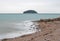 Rocky Shoreline And Spencer`s Island At The Bay Of Fundy