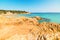 Rocky shoreline in Spiaggia del Principe