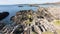 The rocky shorelines of Ireland during a warm spring day