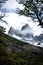 Rocky snowy mountain peaks with amazing view. Fitz Roy in Argentina