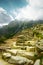 Rocky stairs on high mountains