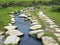 Rocky Stepping Stones along river