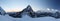 Rocky summit at sunrise panorama, Himalaya, Nepal