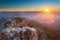 Rocky top of mountain in tirol alps