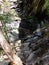 Rocky trail up to the top of Vernal Falls with rainbow - Waterfall in Yosemite National Park, Sierra Nevada, California