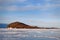 Rocky uninhabited island on lake Baikal