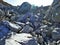 Rocky Valley Frumseltal on Churfirsten Mountain Range