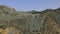 Rocky volcanic landscape of Lanzarote Island.