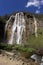 Rocky waterfall in countryside