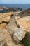 Rocky way to the sea. Cap de Creus. Costa Brava, Spain.