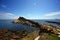 The rocky weathered terrain in the northern waters of Taiwan is a natural geological landscape park