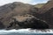 The rocky west coast of the island of St Helena in the Atlantic Ocean