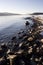 Rocky Winter Shoreline on Lake Pend Oreille Idaho