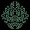 Rococo, baroque element, classic damask, swirls, scrolls, isolated