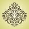 Rococo, baroque element, classic damask, swirls, scrolls, isolated