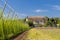 Rococo castle Steknik with hop field, Czech Republic