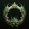 Rococo Digital: Aloe Vera Wreath In Surreal 3d Landscape