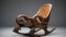 Rococo-inspired 3d Render Furniture: Exquisite Rocking Chair Design