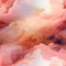 Rococo-inspired abstract painting with pink and orange clouds (tiled