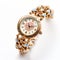Rococo Pastel Gold Bracelet Watch Inspired By Rani
