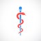 Rod of Asclepius, medical snake icon