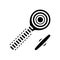 rod end bolt glyph icon vector illustration