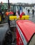 Rodange, France, January 26, 2024 Farmers\\\' demonstration, blocking roads of Rodange, towards Belgium and Brussels in Europe